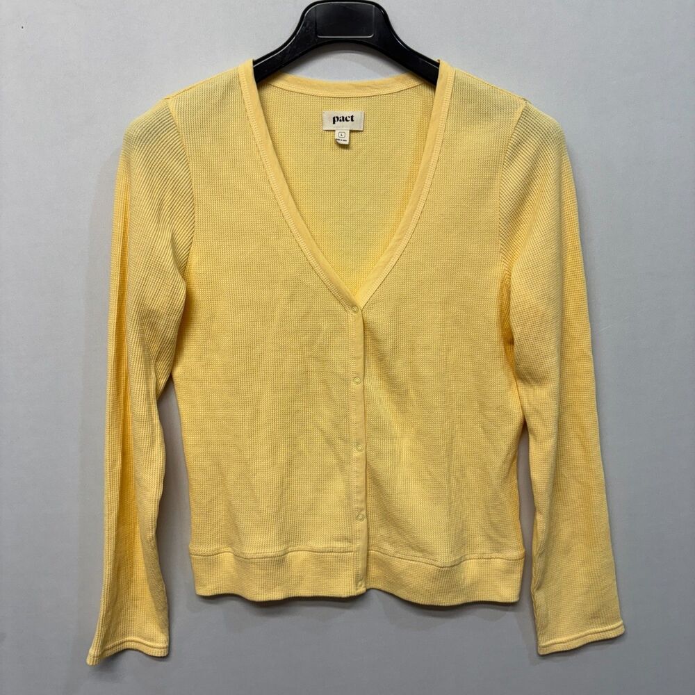 Pact Women Cardigan Sweater Knit Top Size Large Organic Cotton C023 -30